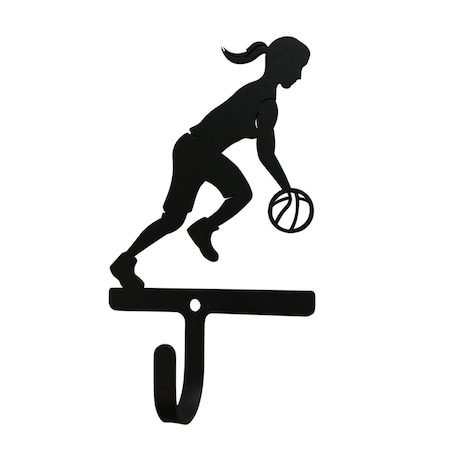 Village Wrought Iron Village Wrought Iron WH-306-S Basketball Womans & Girls Wall Hook; Small WH-306-S